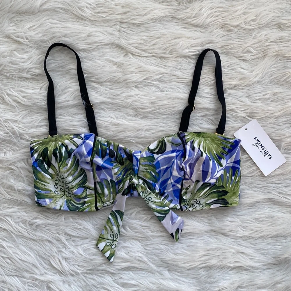 Swimsuits For All | Palm Leaf Bikini Top